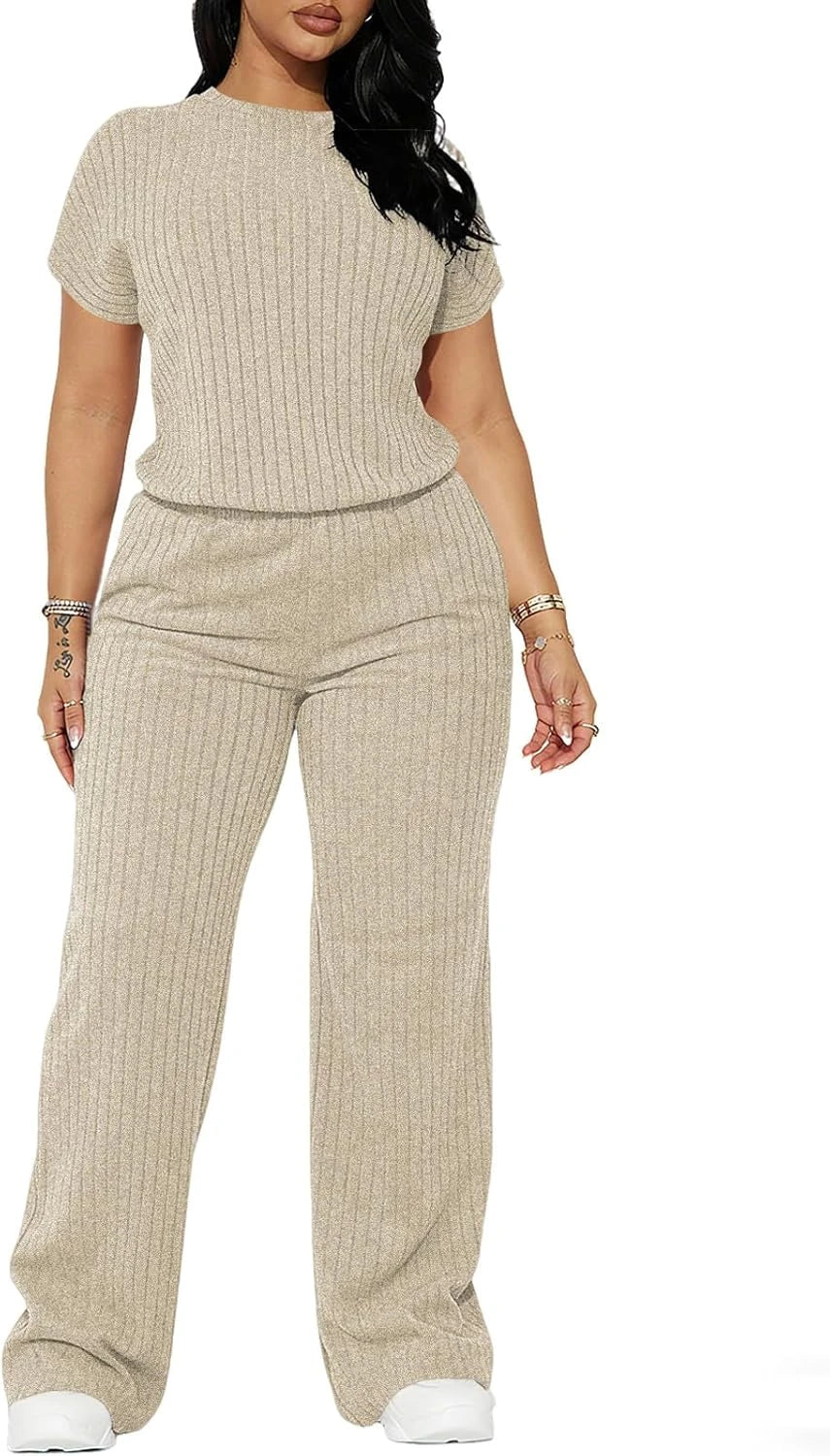 Ribbed Knit Lounge Set